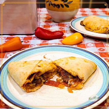 calzone on a plate