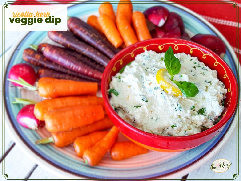 ricotta herb dip with crudities